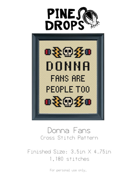 Donna Fans Cross Stitch Pattern