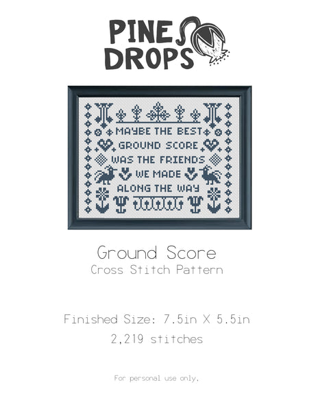 Ground Score Cross Stitch Pattern