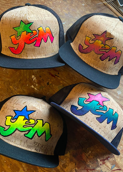 Custom/Made to Order Hand Painted Front Flat Brim Hat