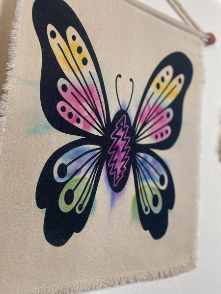 Grateful Butterfly Bolt Wall Hanging - Vanilla Orchid Rainbow