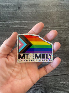 Mt Emily Pride Holographic Sticker