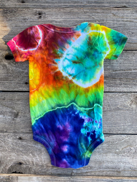 12-18 Month Rainbow Tie Dye Baby Bodysuit Shirt