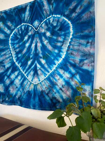 Blue Heart Mini Tapestry