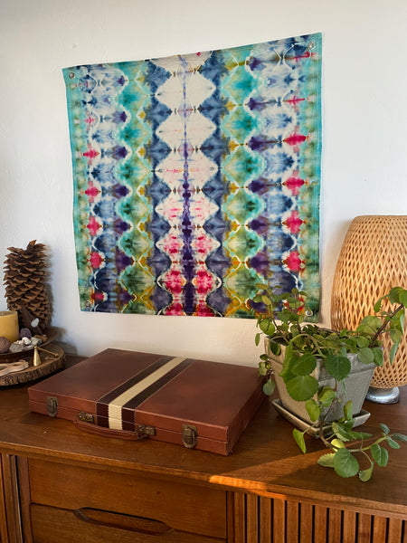Wasabi Purple Folds Mini Tapestry