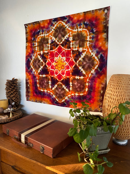 Mandala Mini Tapestry Fall Colors