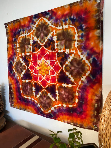 Mandala Mini Tapestry Fall Colors