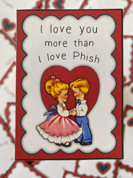 Set of 9 Mini Phish Valentines with Envelopes