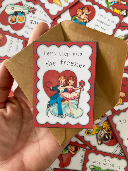 Set of 9 Mini Phish Valentines with Envelopes