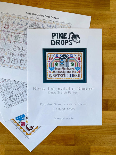 Bless This Grateful Dead Family Cross Stitch Kit