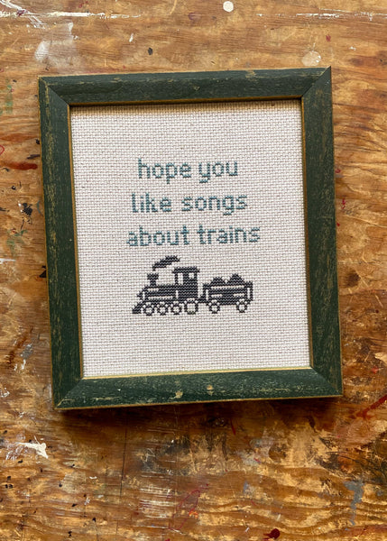 Train Songs Original Cross Stitch Art