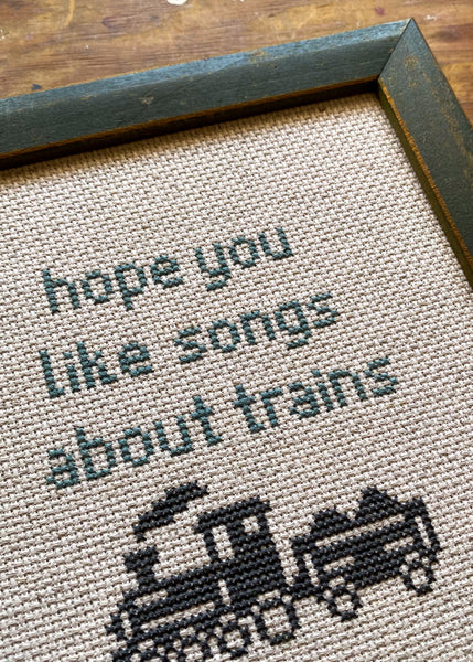 Train Songs Original Cross Stitch Art