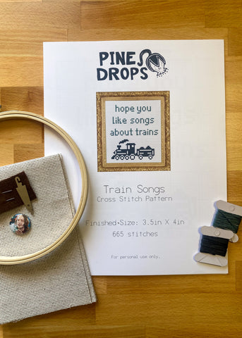 Train Songs Cross Stitch Kit