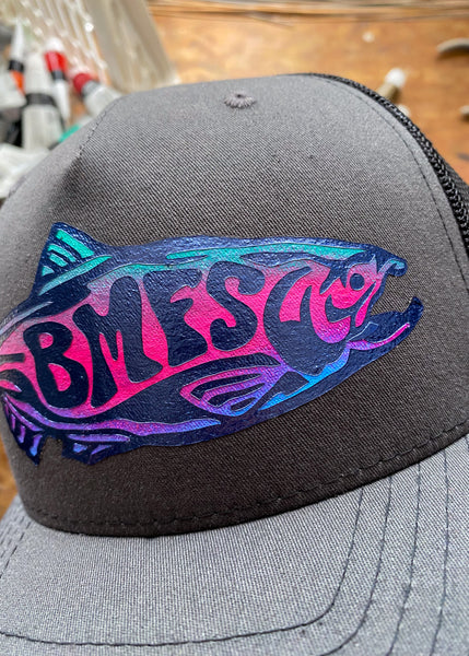 Billy Strings Steelhead Salmon Hand Painted Trucker Hat