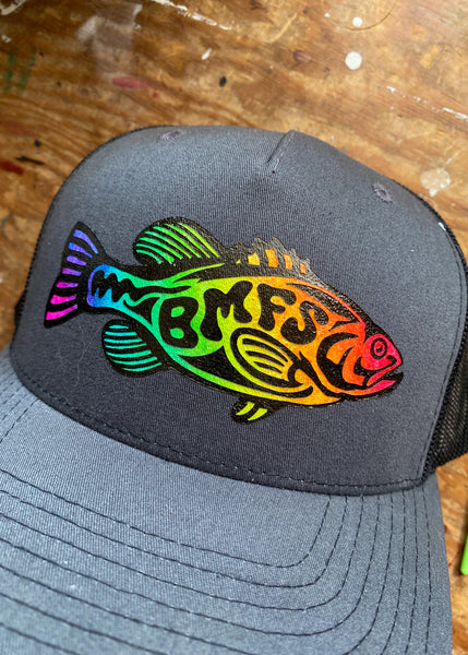 Billy Strings Rainbow Bass Hand Painted Trucker Hat