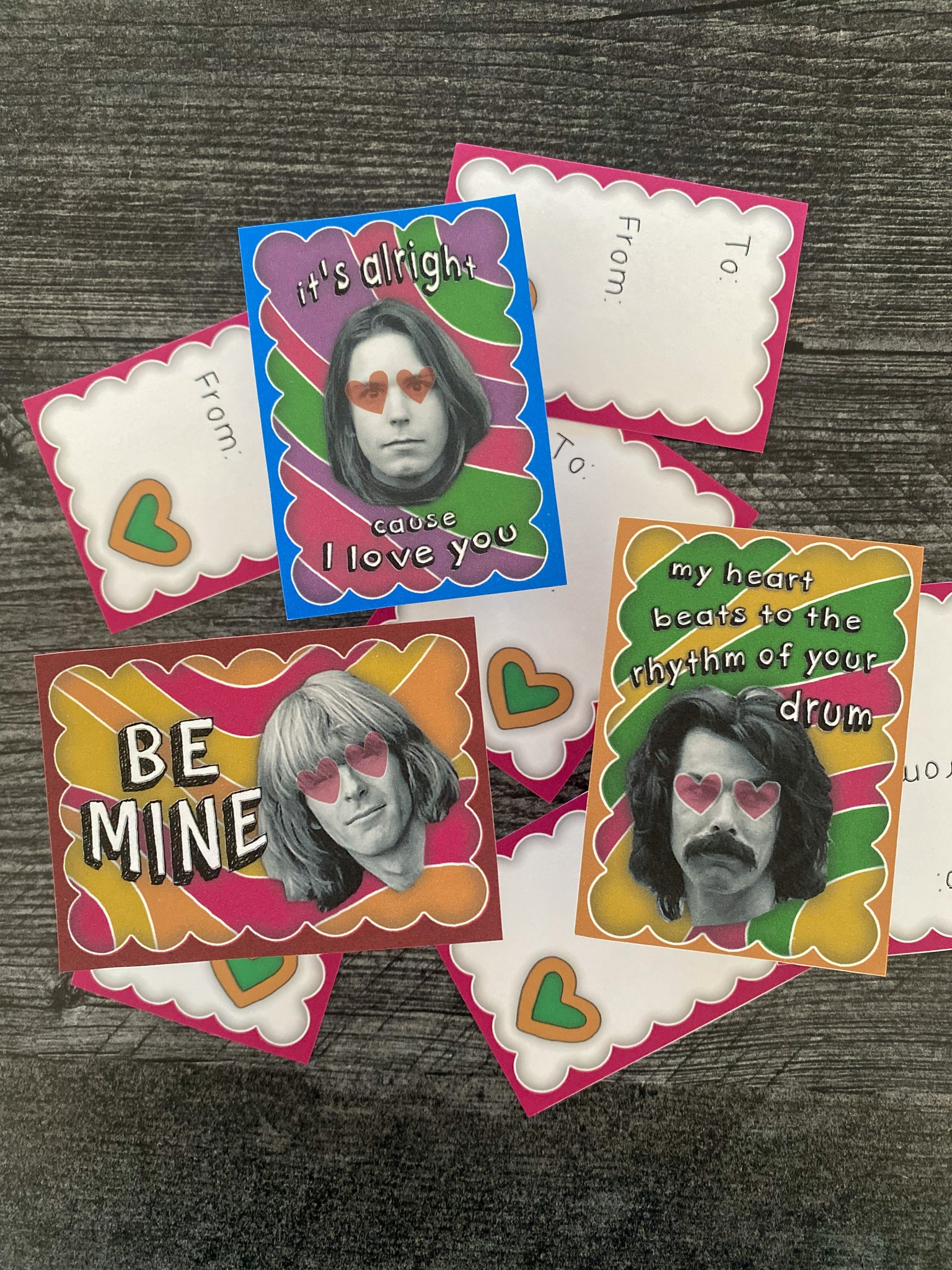 DOWNLOADABLE Mini Grateful Dead Valentines to PRINT AT HOME