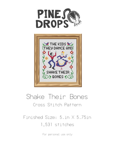 Shake Their Bones Cross Stitch Pattern