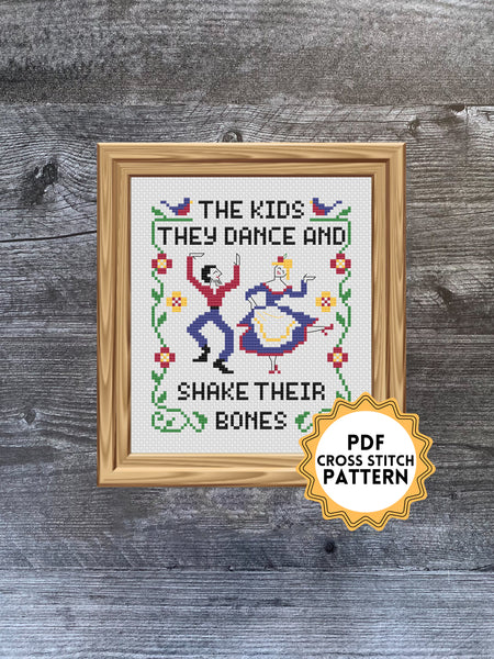 Shake Their Bones Cross Stitch Pattern