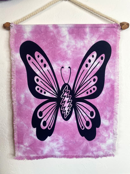 Grateful Butterfly Bolt Wall Hanging - Peony Pink